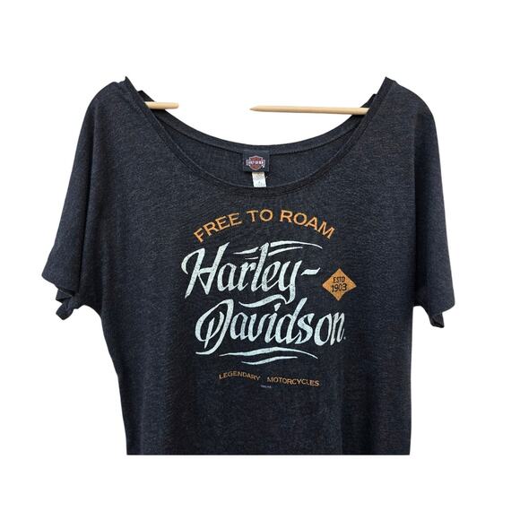 Women's Harley Davidson Dolman Sleeve Top M - Picture 3 of 6
